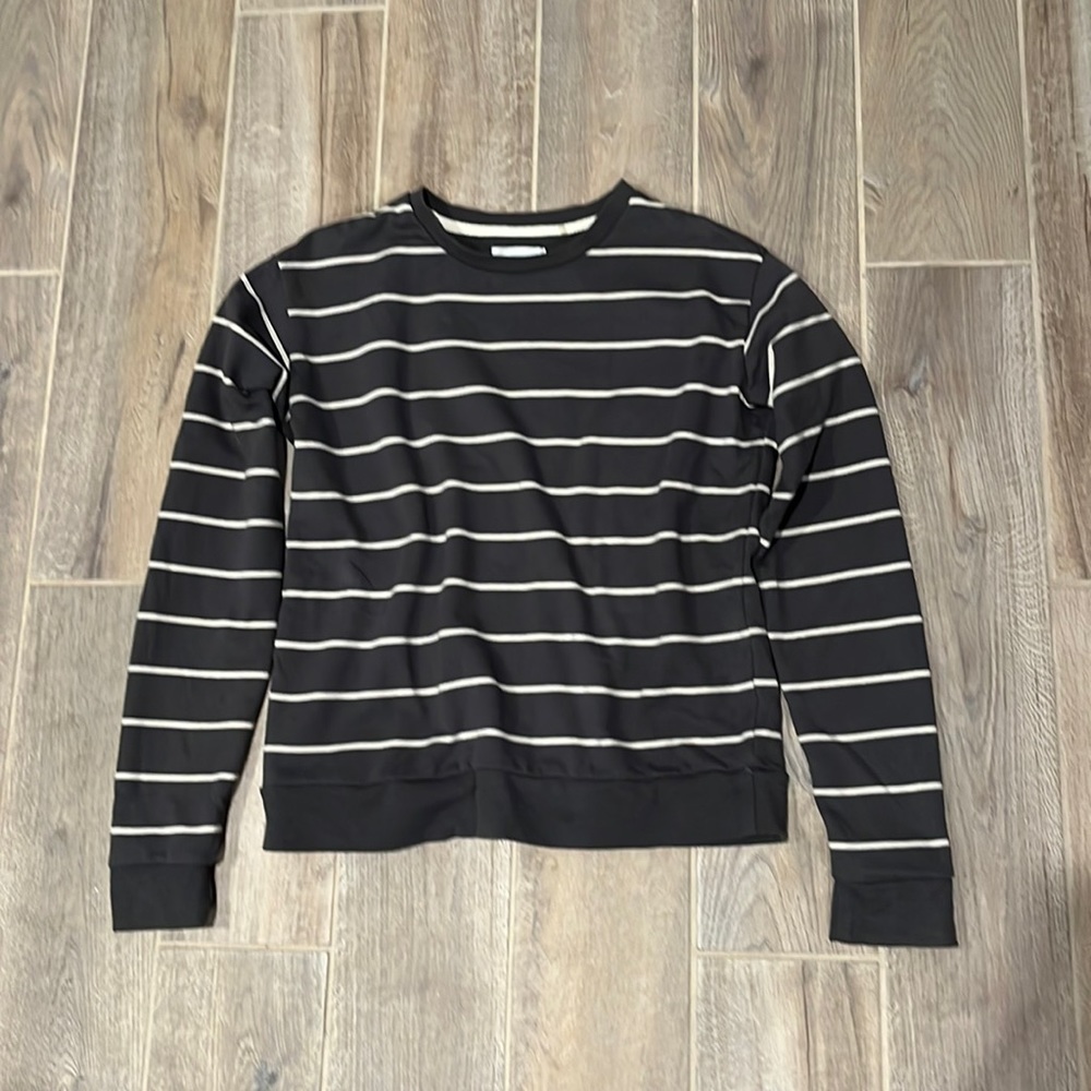 Cotton On Fleece Lined Crew Neck Striped Sweatshirt